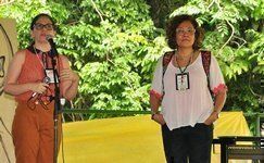 Professoras Elizabeth e Mirna do curso de Jornalismo