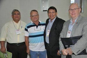 Da esquerda para a direita: prof. Auxiliomar Ugarte, coronel Antônio Rondon, general Franklimberg Ribeiro, e coronel Cláudio Rosty