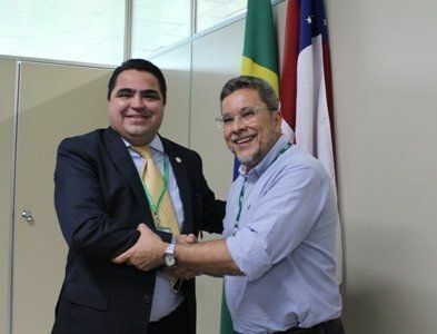 Reitor da Ufam, professor Sylvio Puga, com Reitor da UEA, professor Cleinaldo Costa