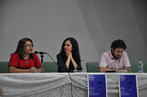 Professoras Eneida Oliveira, Ivanete Pereira e professor Francisco Ferraz